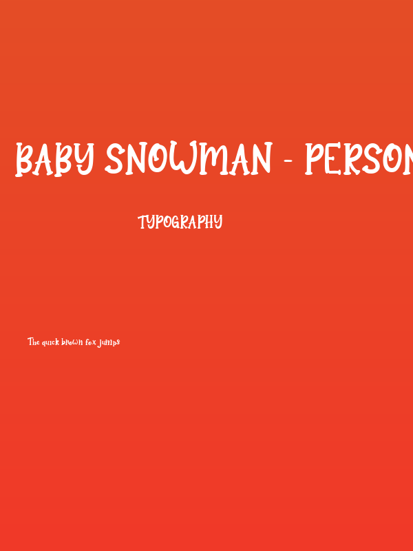 Baby Snowman - Personal Use Poster