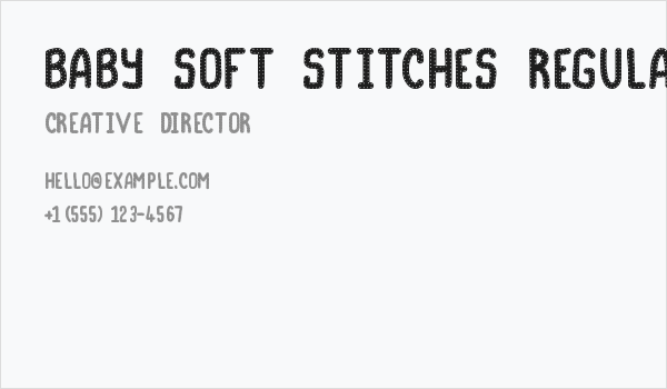 Baby Soft Stitches Regular Business Card