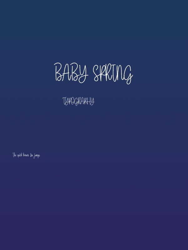 Baby Spring Poster