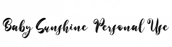 Baby Sunshine - Personal Use  नि: शुल्क फ़ॉन्ट्स डाउनलोड
