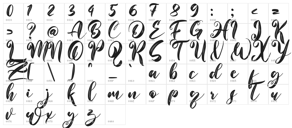 Baby Sunshine - Personal Use Character Map