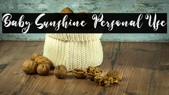 Baby Sunshine - Personal Use Example 1
