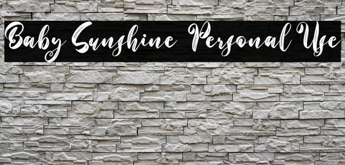 Baby Sunshine - Personal Use Example 2