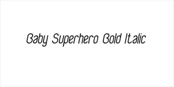 Baby Superhero Bold Italic Logo