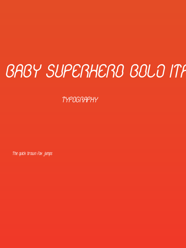 Baby Superhero Bold Italic Poster