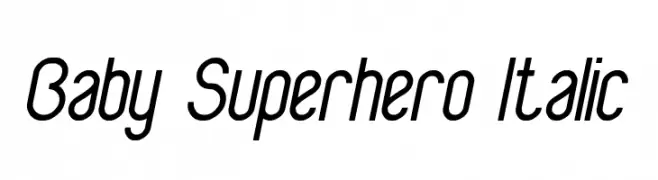 Baby Superhero Italic  免费字体下载
