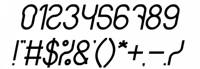 Baby Superhero Italic Font OTHER CHARS