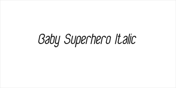 Baby Superhero Italic Logo