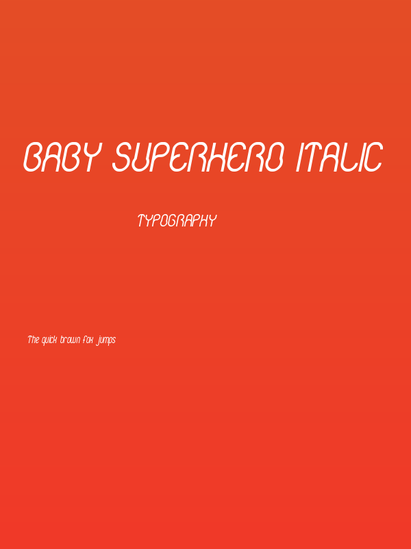 Baby Superhero Italic Poster