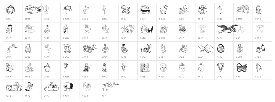 Baby Time Character Map