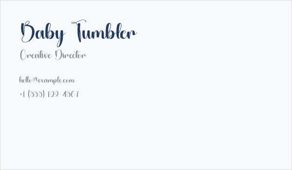 Baby Tumbler Business Card