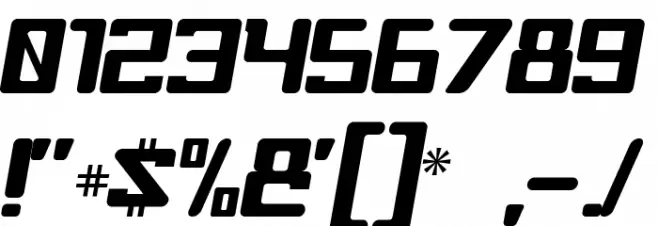 Baby Universe Italic Font OTHER CHARS
