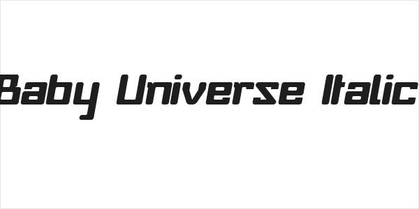Baby Universe Italic Logo
