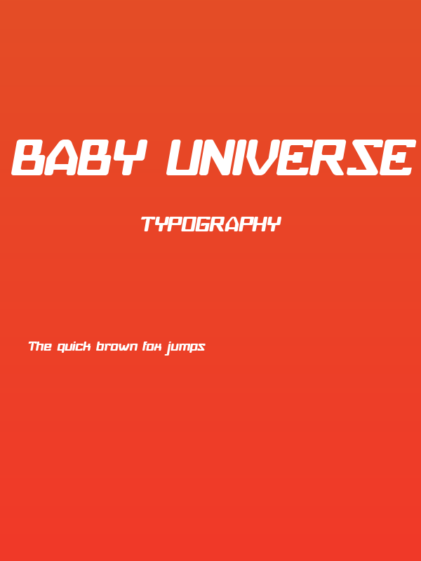 Baby Universe Italic Poster