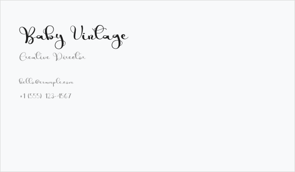 Baby Vintage Business Card