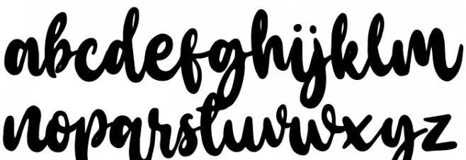 Baby Wildy Schriftart Kleinbuchstaben