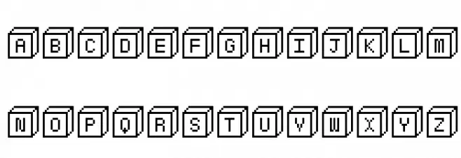Baby blocks Schriftart Groß
