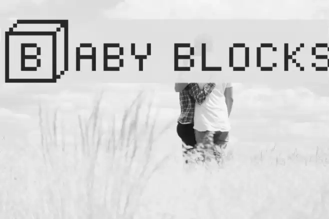 Baby blocks Font examples