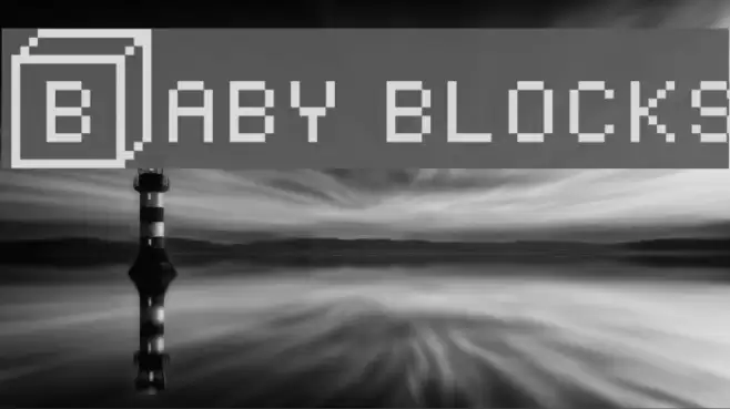 Baby blocks Font examples