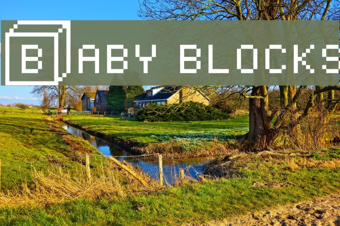 Baby blocks Font examples