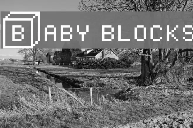 Baby blocks Font examples
