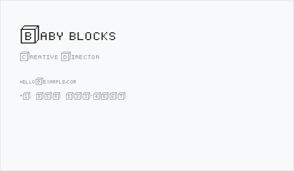 Baby blocks Business Card