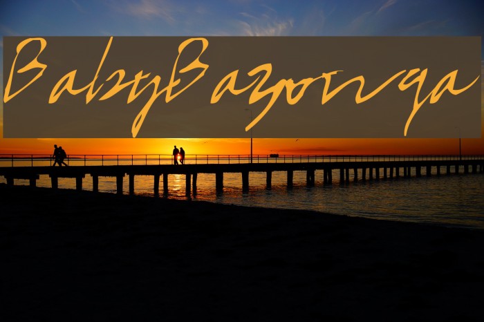 BabyBazonga Font examples