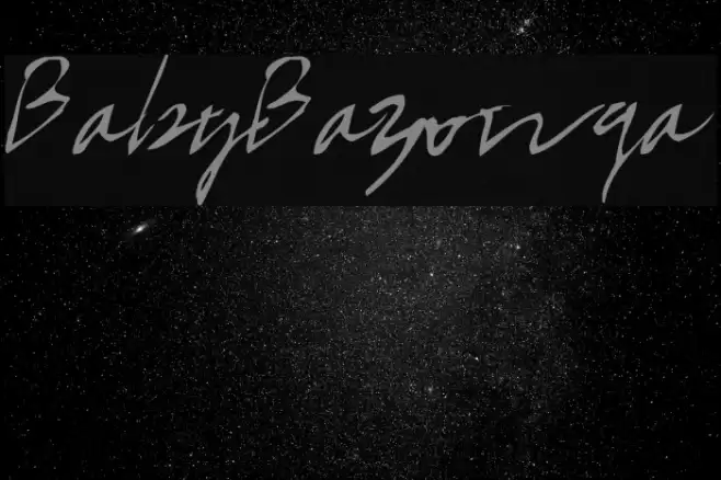 BabyBazonga Font examples