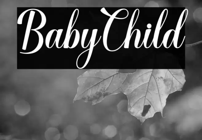 BabyChild Font examples