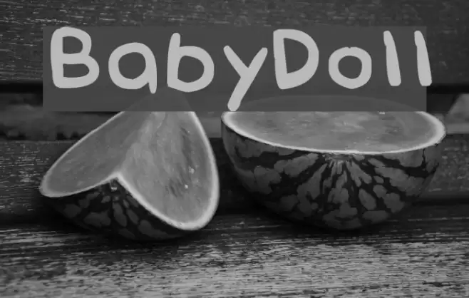 BabyDoll Font examples