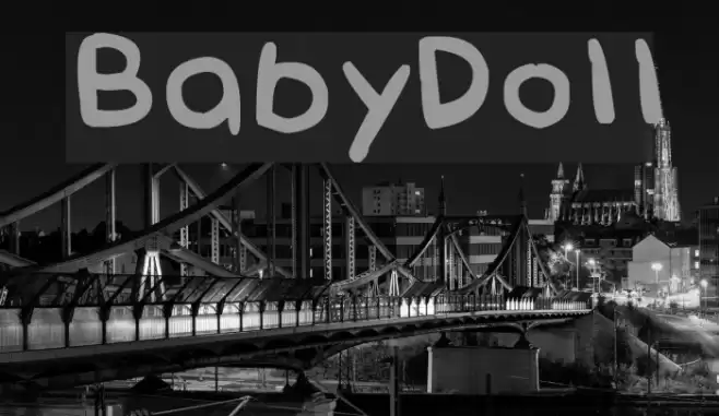 BabyDoll Font examples