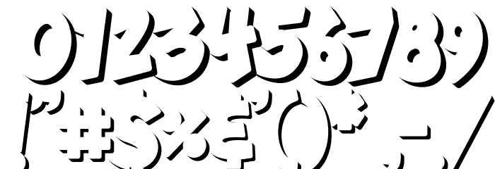 BabyMonstaShadow Font OTHER CHARS