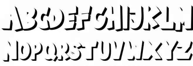 BabyMonstaShadow フォント 大文字