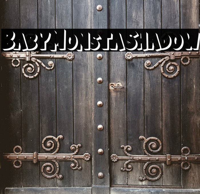 BabyMonstaShadow Font examples