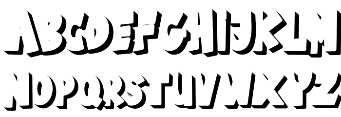 BabyMonstaShadow Font LOWERCASE