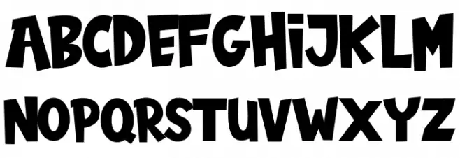 BabyMonsta फ़ॉन्ट लोअरकेस