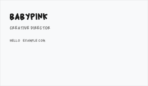 BabyPink Business Card