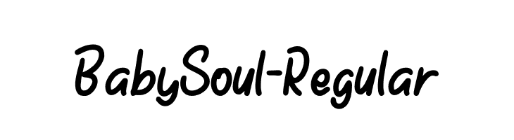 BabySoul-Regular  Скачать бесплатные шрифты