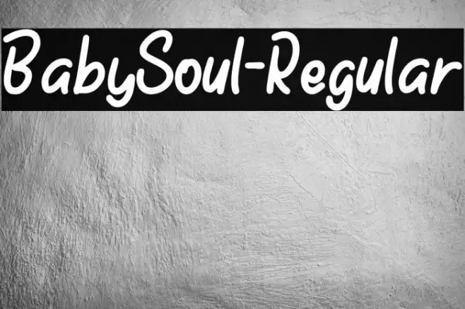 BabySoul-Regular Font examples