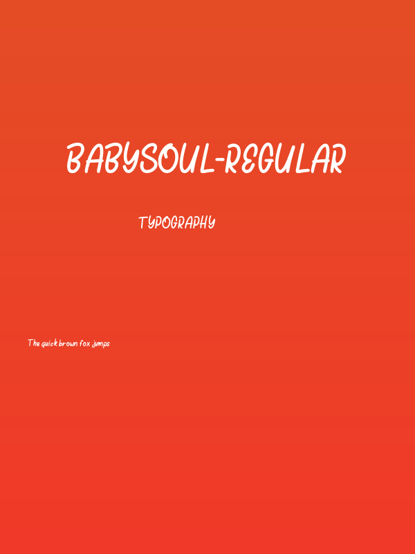 BabySoul-Regular Poster