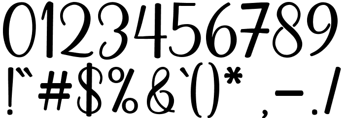 BabyValentina Font OTHER CHARS