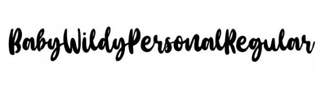 BabyWildyPersonalRegular  Скачать бесплатные шрифты