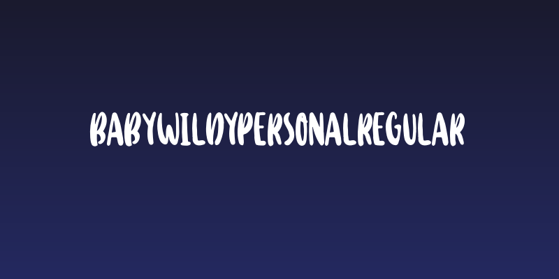 BabyWildyPersonalRegular Social Header