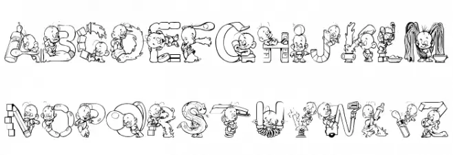 Baby! Caratteri MINUSCOLO