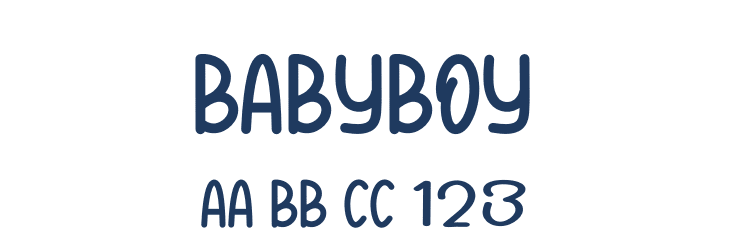 Babyboy Font Preview