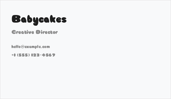 Babycakes Business Card