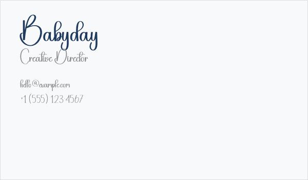 Babyday Business Card