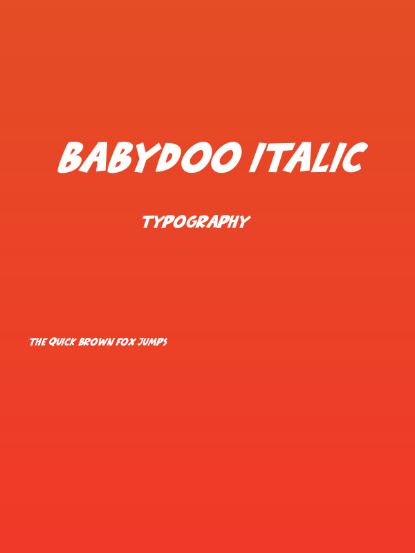 Babydoo Italic Poster