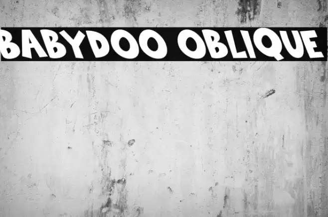 Babydoo Oblique Font examples