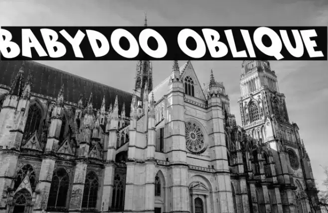 Babydoo Oblique Font examples
